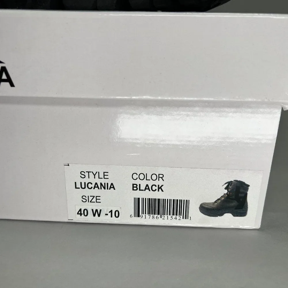Tundra Lucania Boots Women's‎ Size 10 Black Leather Waterproof Lace Up Combat